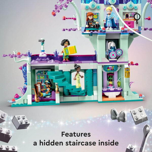 LEGO Disney The Enchanted Treehouse Buildable 2-Level Tree House with 13 Princess Mini-Dolls Including Jasmine, Elsa and Moana, Disney Classic Celebration Gift for Disney Princess Fans Ages 7+, 43215 - Image 4