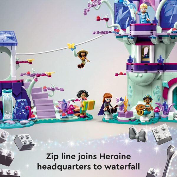 LEGO Disney The Enchanted Treehouse Buildable 2-Level Tree House with 13 Princess Mini-Dolls Including Jasmine, Elsa and Moana, Disney Classic Celebration Gift for Disney Princess Fans Ages 7+, 43215 - Image 6