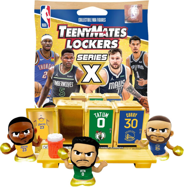 Teenymates Party Animal 2025 Lockers NBA Series X Basketball Figures, 1 Mystery Pack