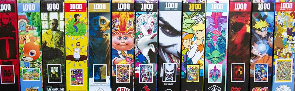 Variety of jigsaw puzzles from The Op Games