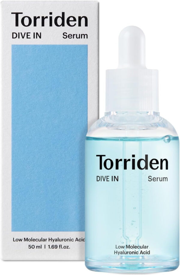 Torriden DIVE-IN Low-Molecular Hyaluronic Acid Serum, 1.69 fl oz | Deep hydration for dry skin type | Vegan, Clean, Cruelty-Free Korean Skin Care