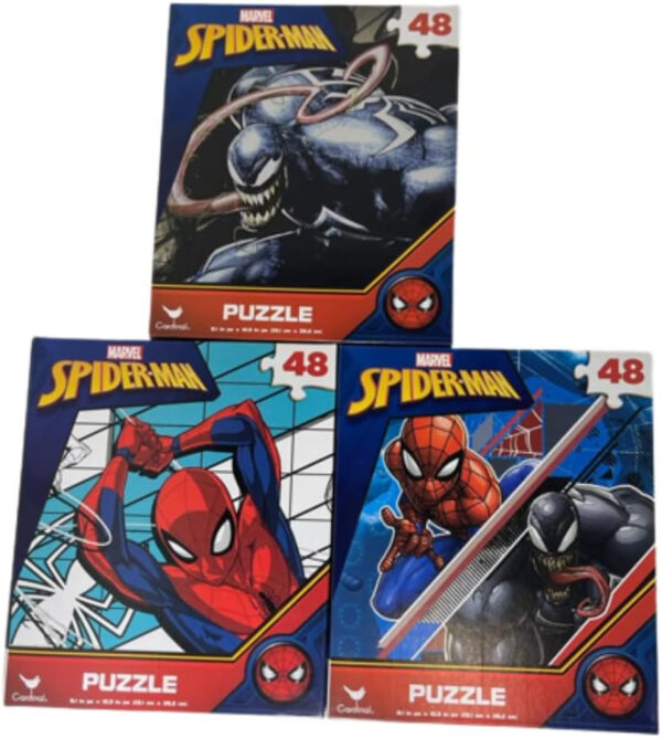 3 Pk. Marvel Spider-Man 48 Piece Jigsaw Puzzle (Assorted Designs)