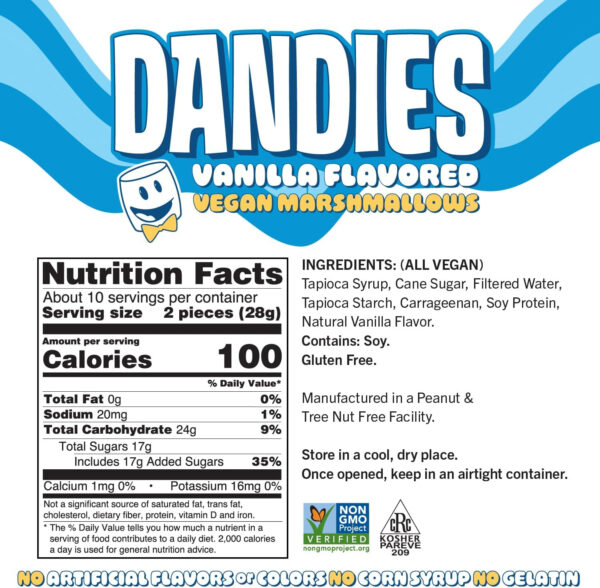 Dandies - Vegan Marshmallows, Vanilla, 10 Ounce (Pack of 4) - Image 2